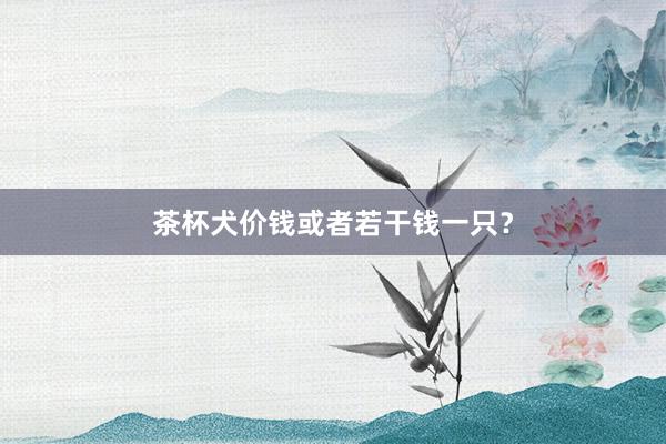 茶杯犬价钱或者若干钱一只？
